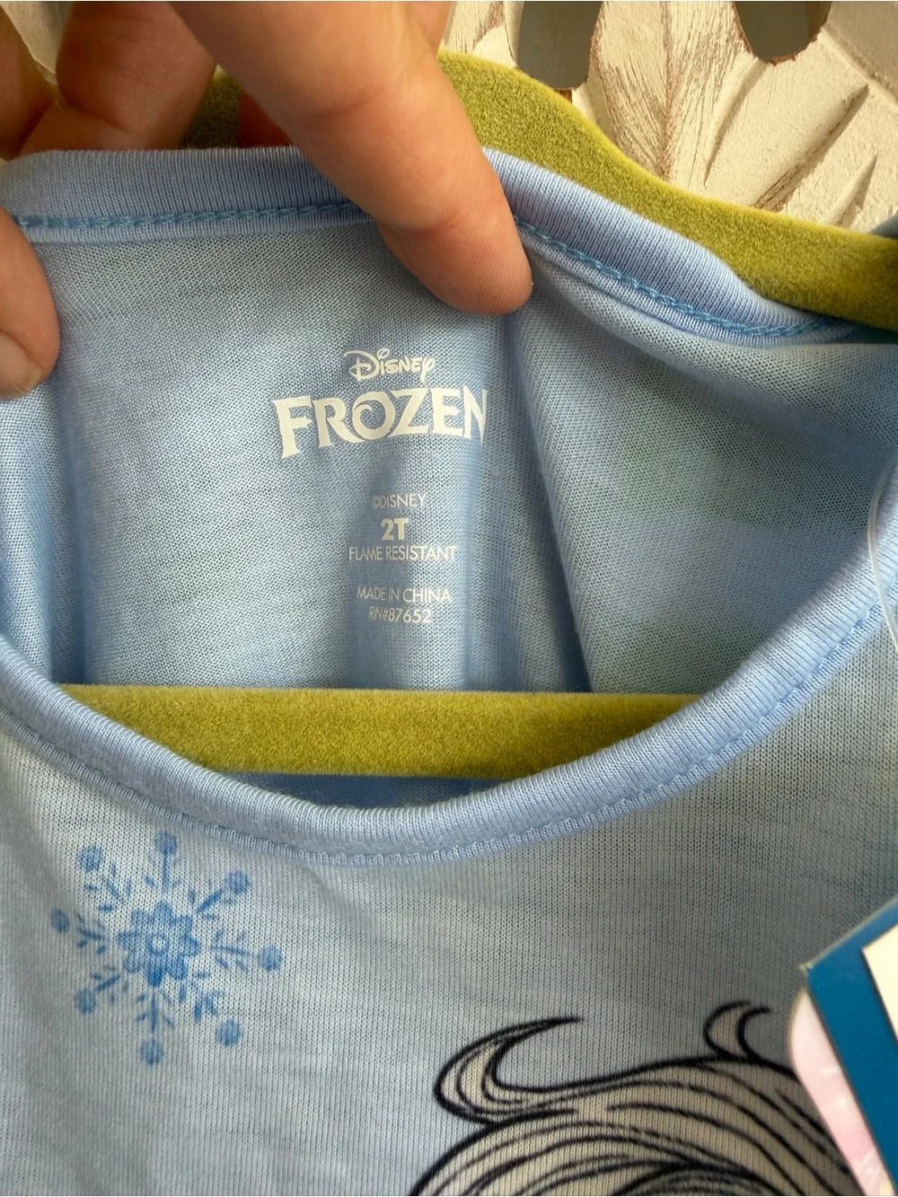 NWT Disney Frozen Anna and Elsa Blue Snowflake Flutter Sleeve Nightgown, 2T